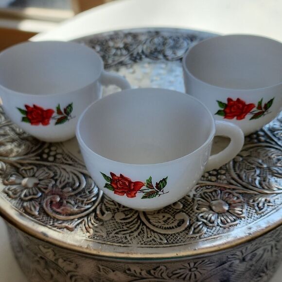 Vintage Federal Punch Teacups Set Of 3 - Picture 2 of 14